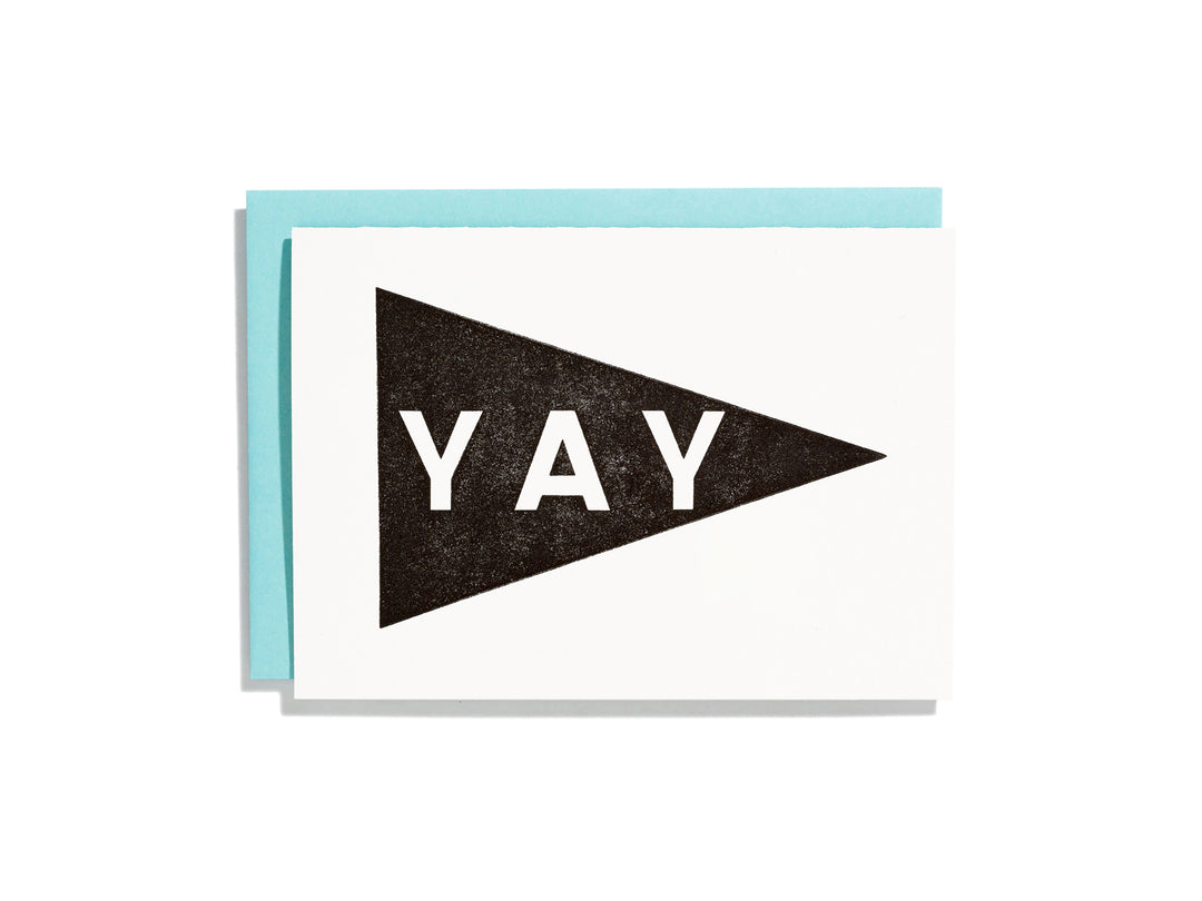 Yay Pennant Black - Card