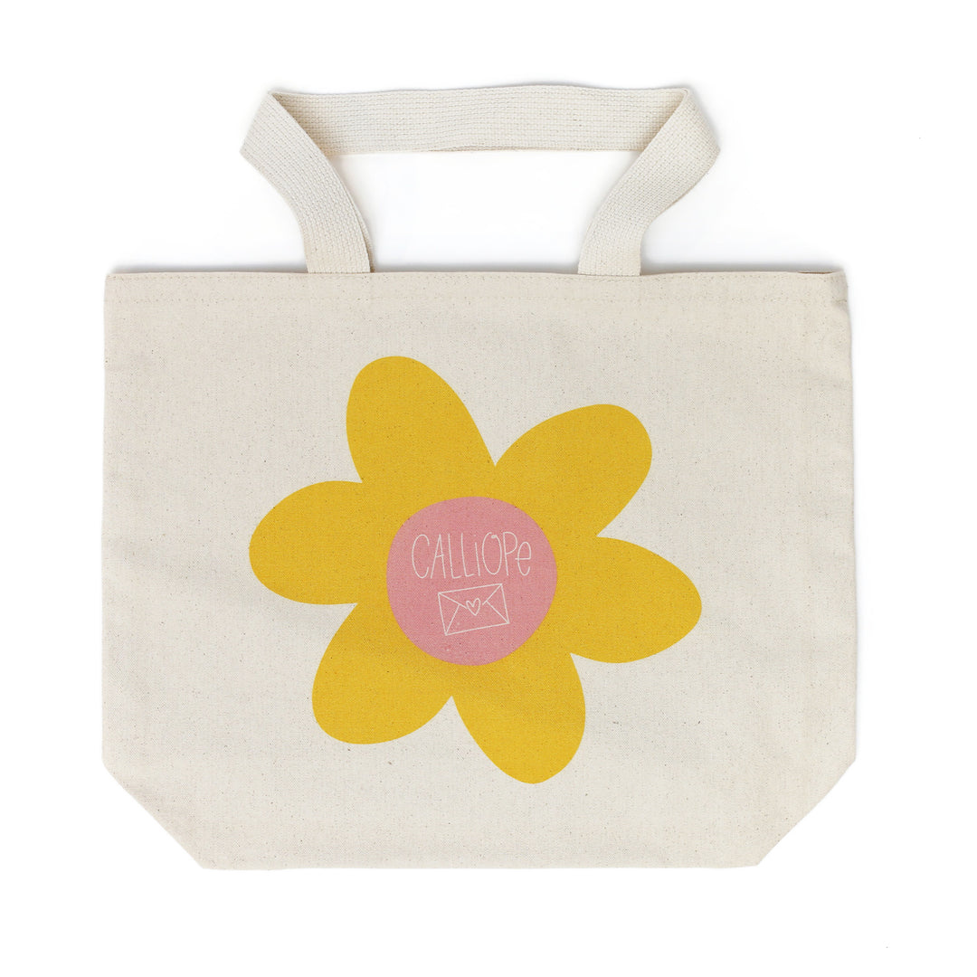 Custom Tote Flower Yellow