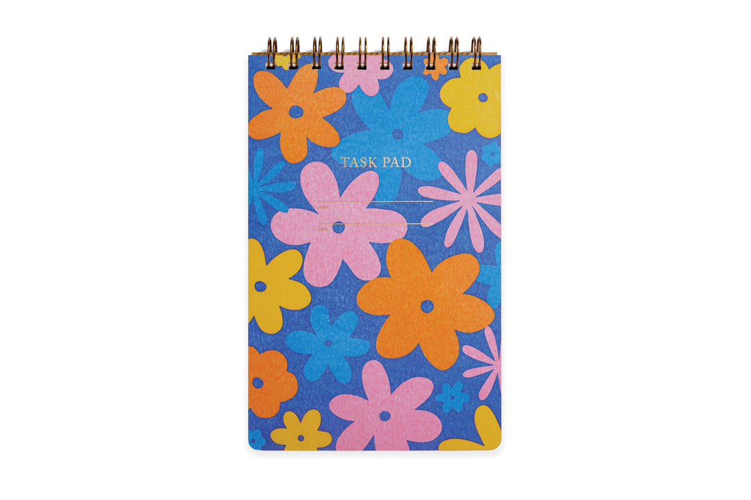 Task Pad Notebook - Groovy Floral